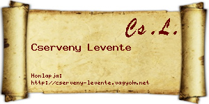 Cserveny Levente névjegykártya