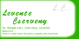 levente cserveny business card